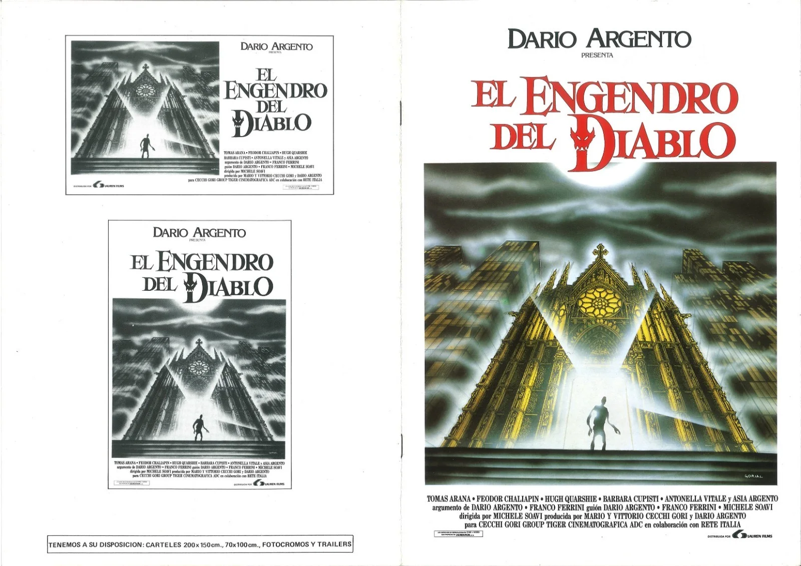 EL ENGENDRO DEL DIABLO (1) / ORIGINAL SPANISH PRESS SHEET / ARGENTO, image 5
