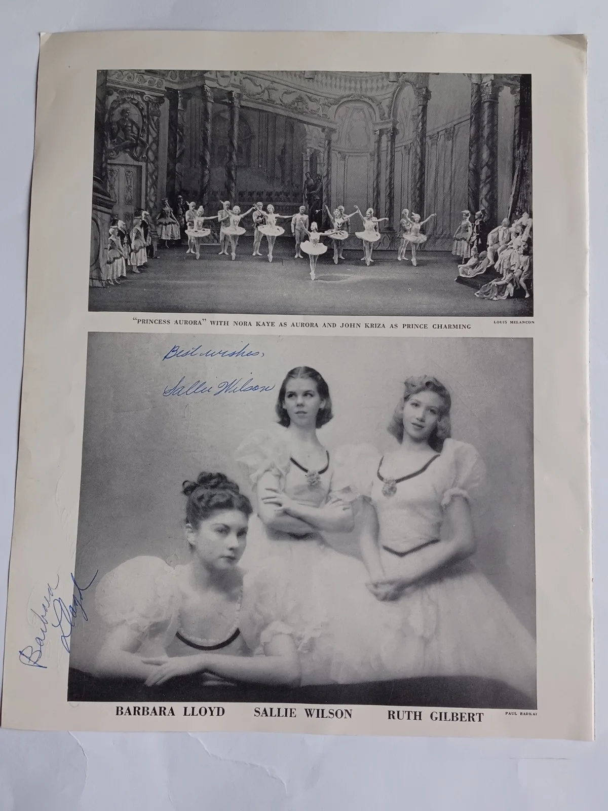 Ralph Linn, Irma Grant, Liane Plane, Sallie Wilson, Lloyd Signed Page - Ballet, image 5