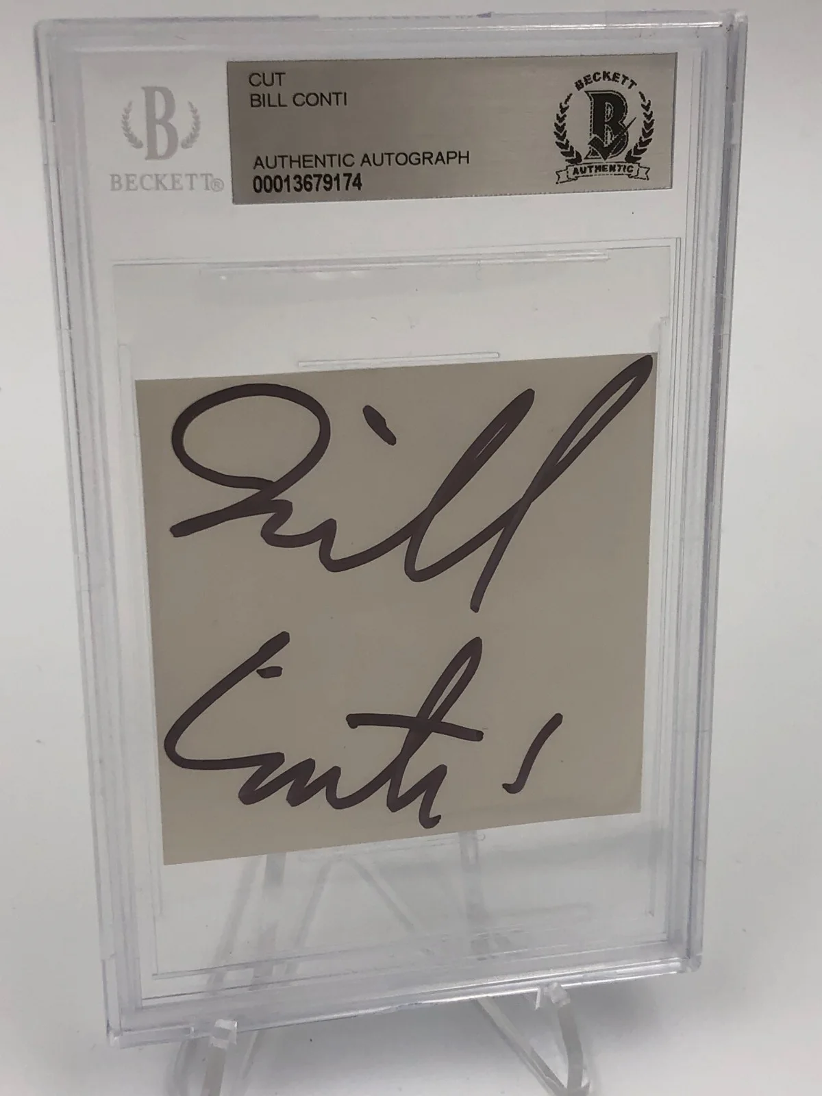 BILL CONTI — BILL CONTI BECKETT AUTO Signed Authentic Card Music Composer ROCKY THEME, image 4