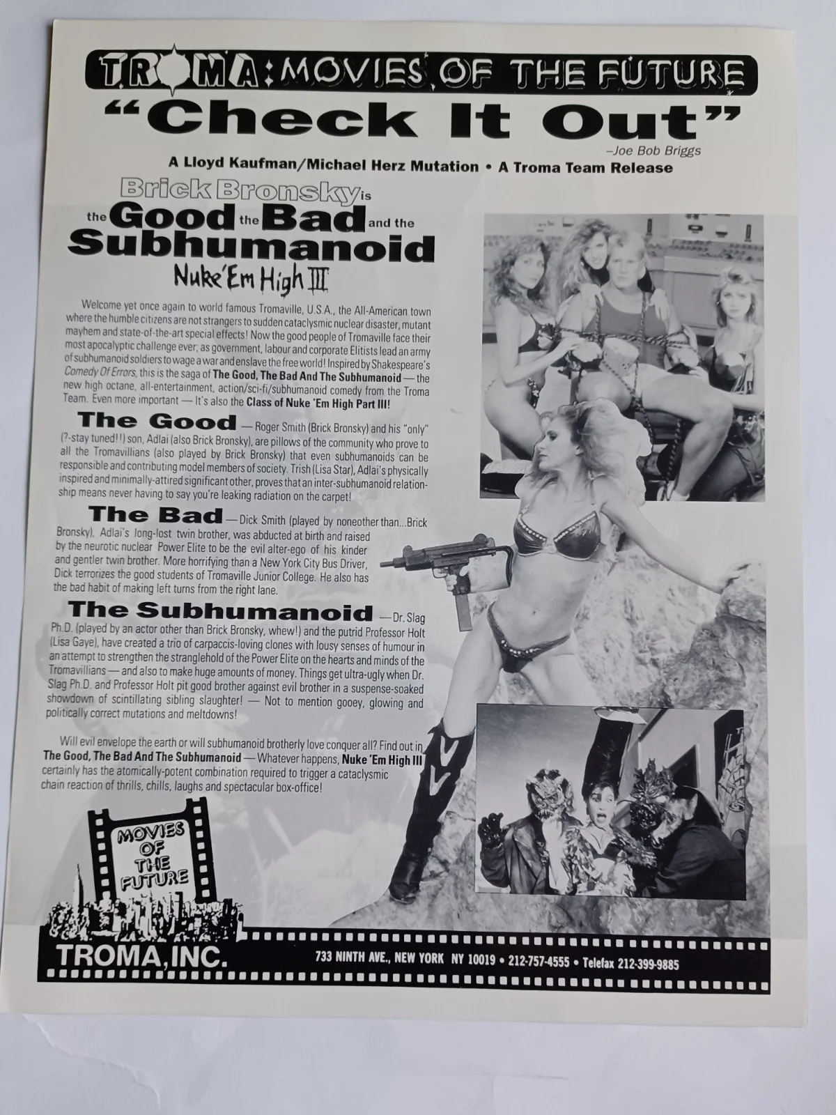 Lisa Gaye Signed Nuke "Em High 3 Magazine Photo - Good, Bad, Subhumanoid, изображение 3