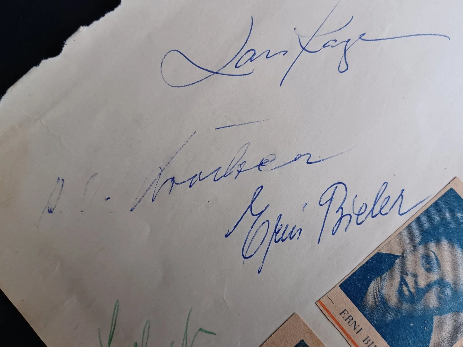 Lars Kage, Leila Negra, Erni Bieler Signed Album Page - Actors/Singers, изображение 3