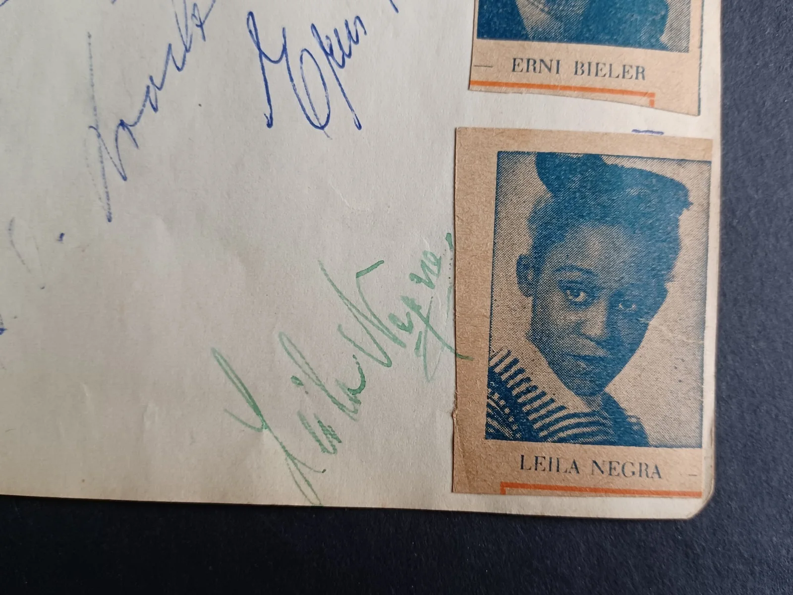 Lars Kage, Leila Negra, Erni Bieler Signed Album Page - Actors/Singers, изображение 4