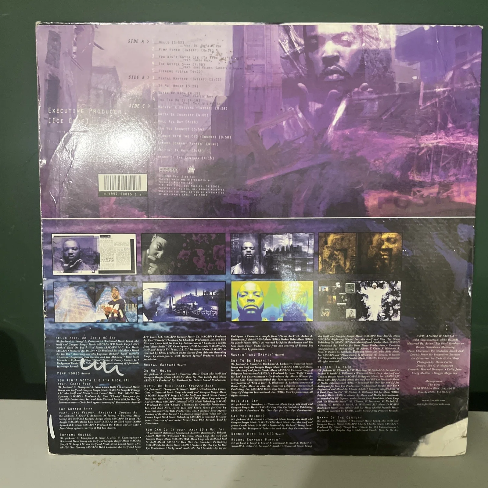 ICE CUBE SIGNED WAR & PEACE VOL 2 VINYL ALBUM RECORD Proof Pics NWA Rapper, изображение 4