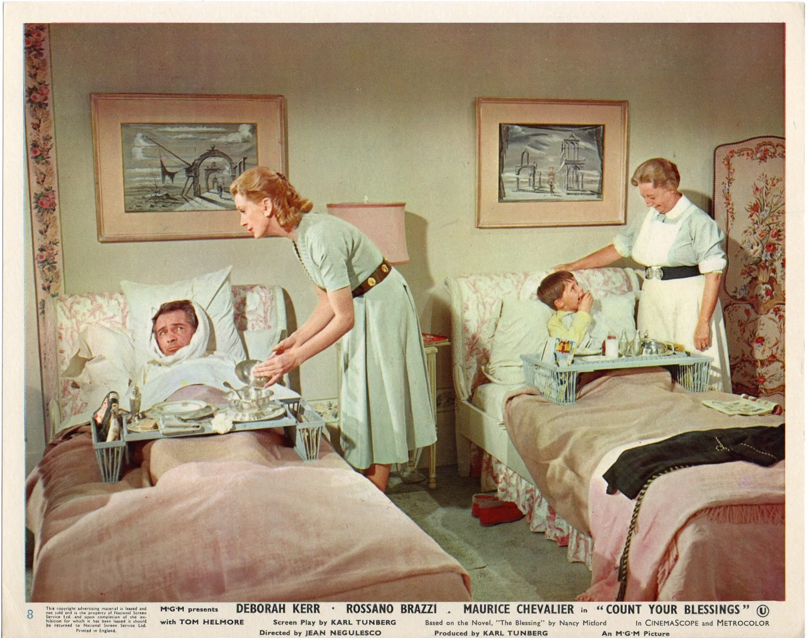 COUNT YOUR BLESSINGS 1959 Deborah Kerr, Rossano Brazzi 10x8 LOBBY SET, изображение 2