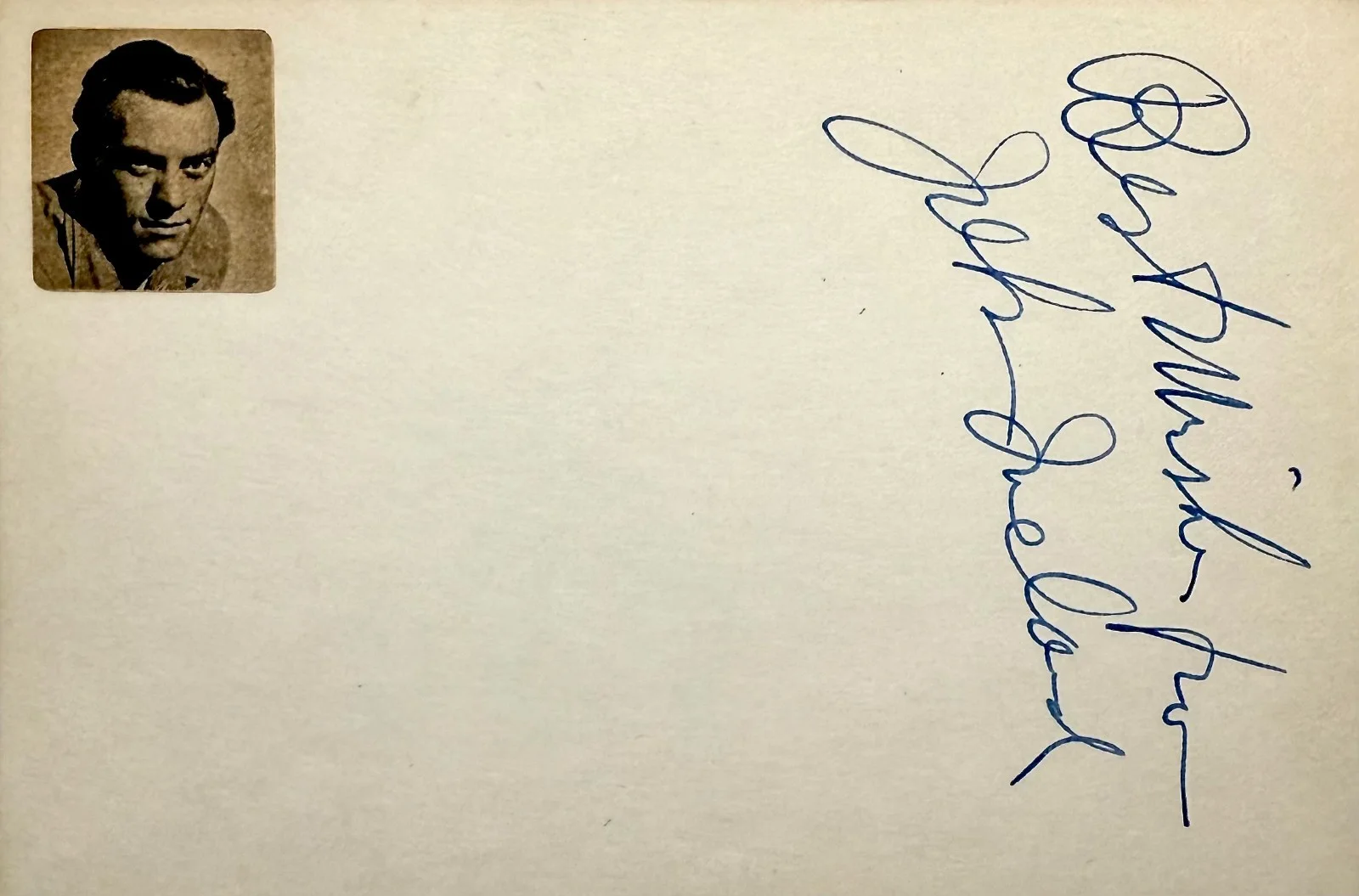 John Ireland — JOHN IRELAND Signed Autographed 4"x 6" INDEX CARD All the King's Men PARTY GIRL, изображение 2