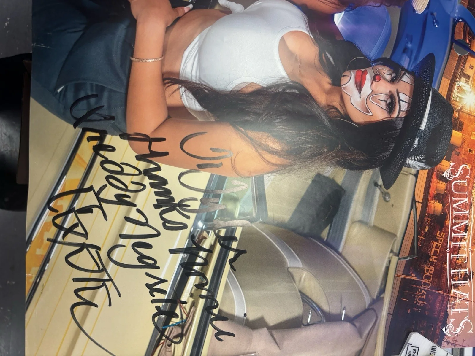 Freddy Negrek Signed Huge Poster Rare Summit Hats Collection, image 2