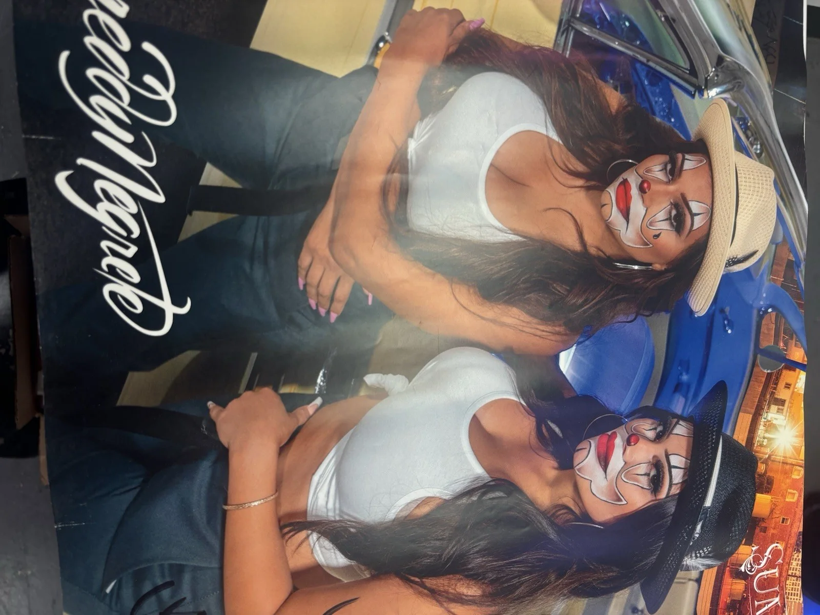 Freddy Negrek Signed Huge Poster Rare Summit Hats Collection, image 3
