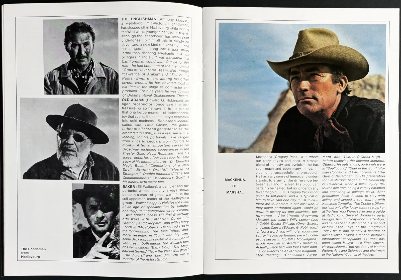 Mackenna's Gold ORIGINAL Film Brochure Gregory Peck Omar Sharif 1969, image 3