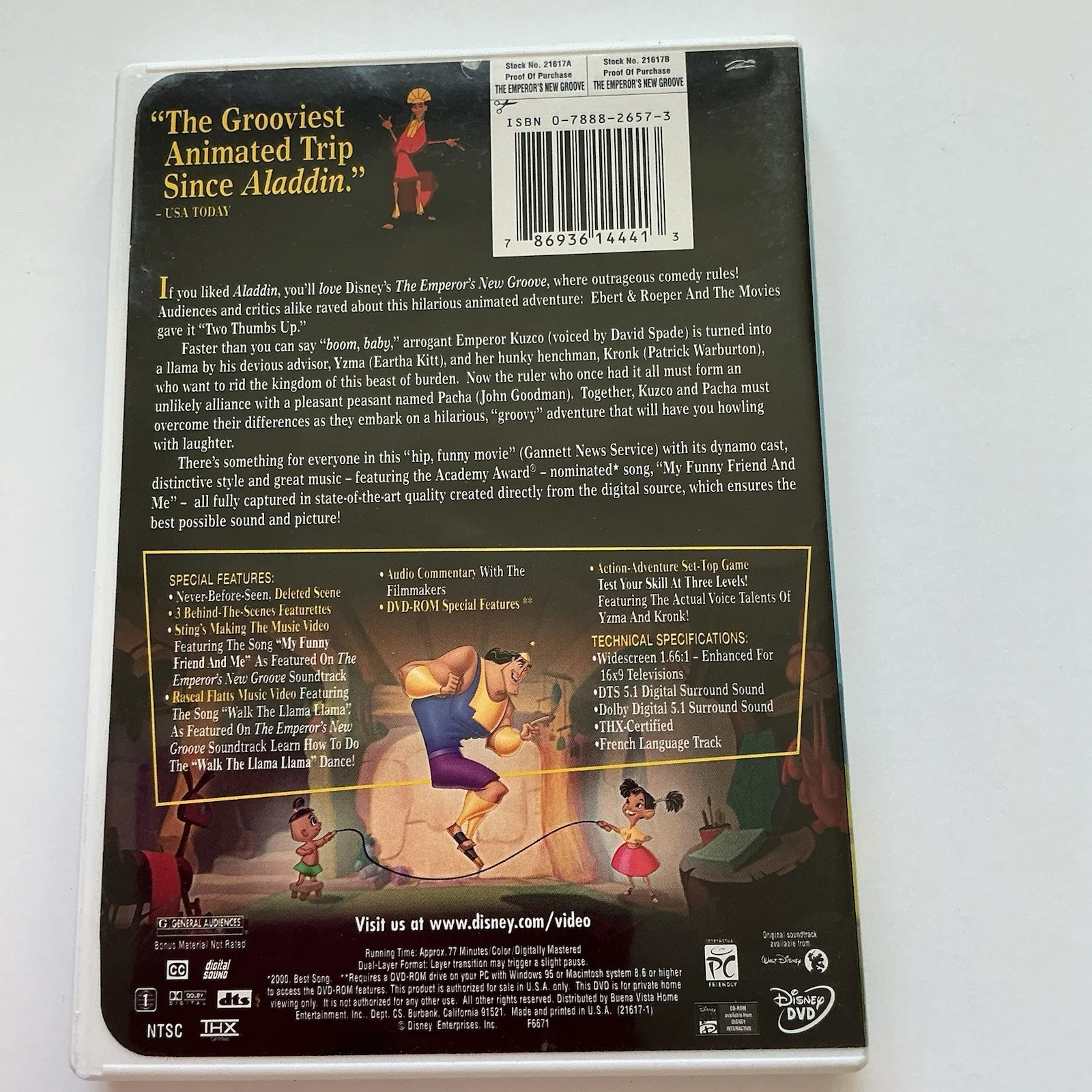 Patrick Warburton Signed "The Emperor's New Groove" DVD - Authentic Kronk/Puddy, изображение 3