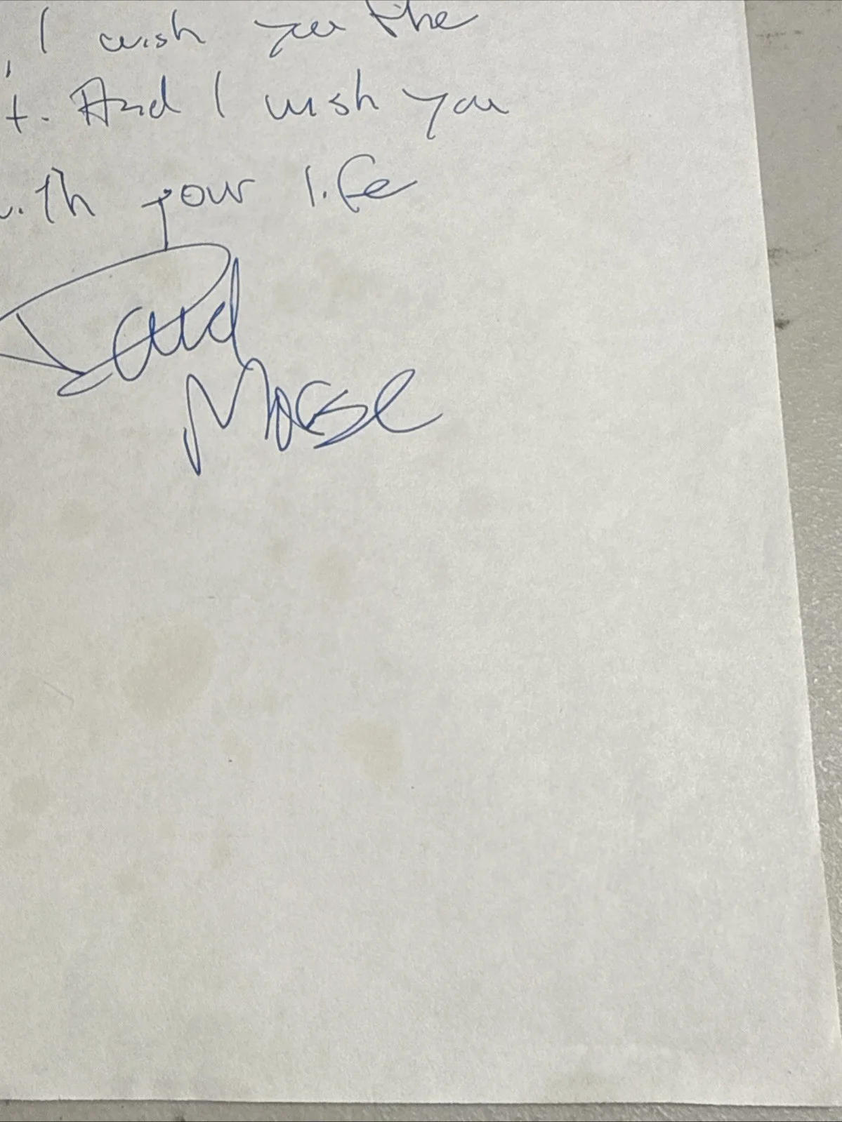 David Morse Signed Handwritten Letter Autograph Actor Personal Note, image 4