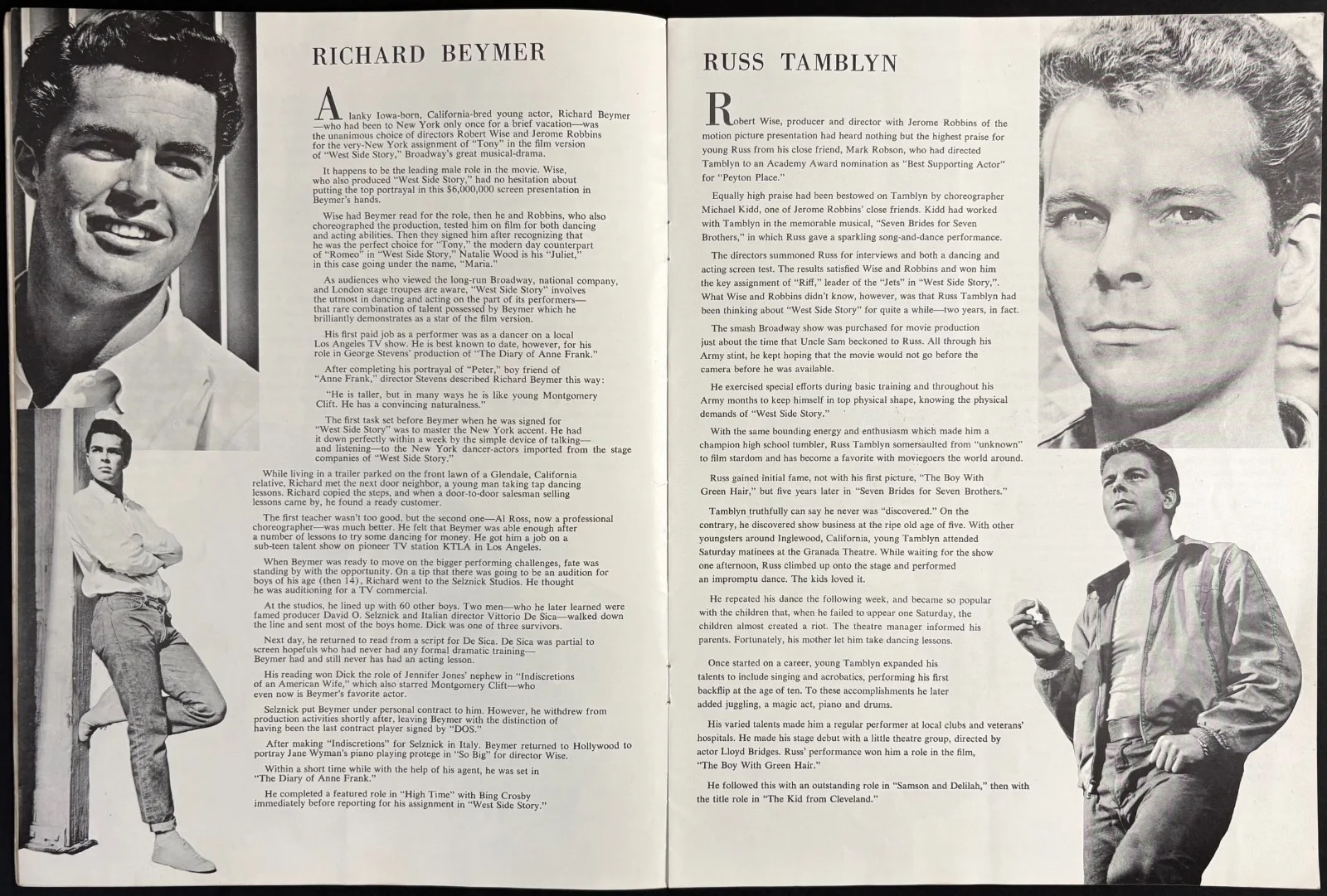 West Side Story ORIGINAL Film Brochure Natalie Wood Rita Moreno Russ Tamblyn '61, изображение 3