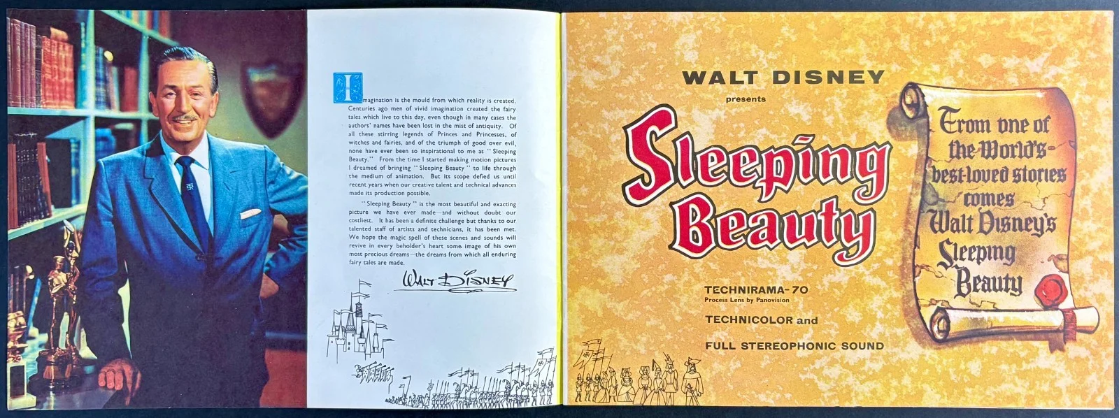 Sleeping Beauty ORIGINAL Film Movie Brochure Walt Disney FIRST RELEASE 1959, изображение 2
