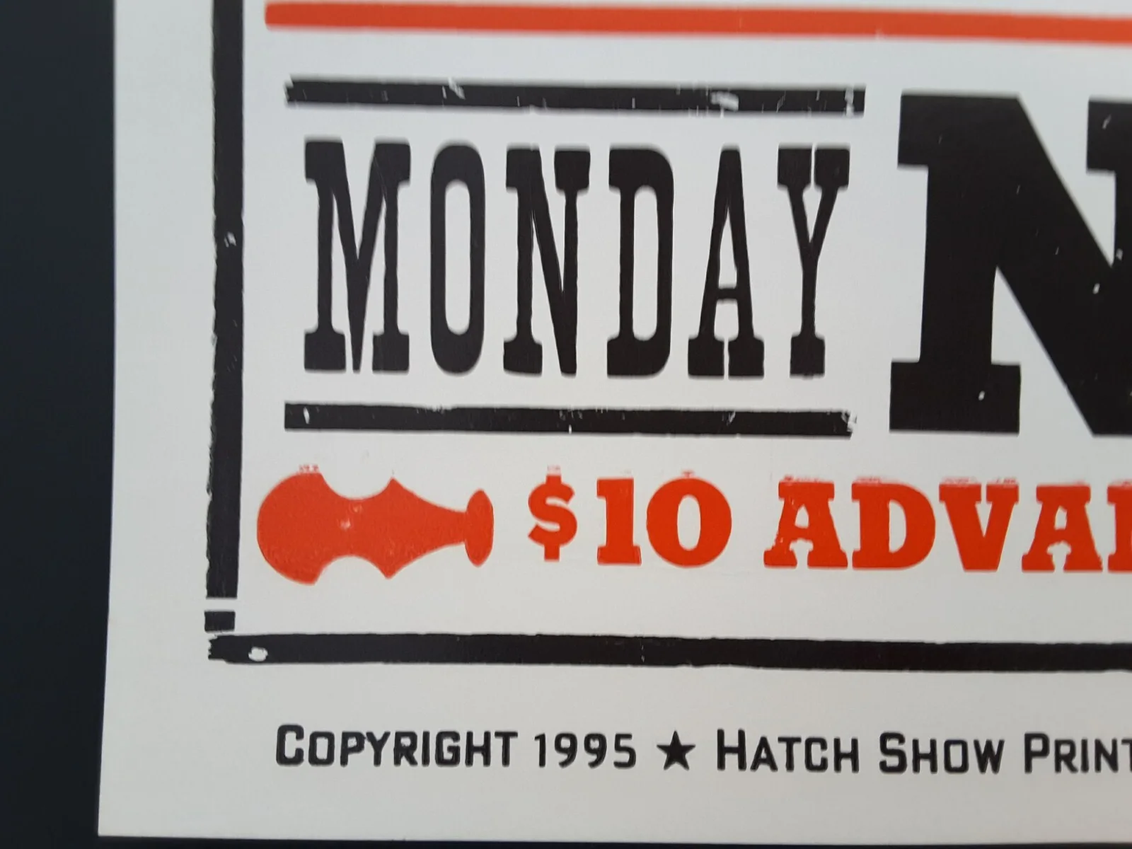 Peter Rowan SIGNED! Hatch Show Print 1995 PROUD LARRY'S OXFORD MS Concert Poster, image 4
