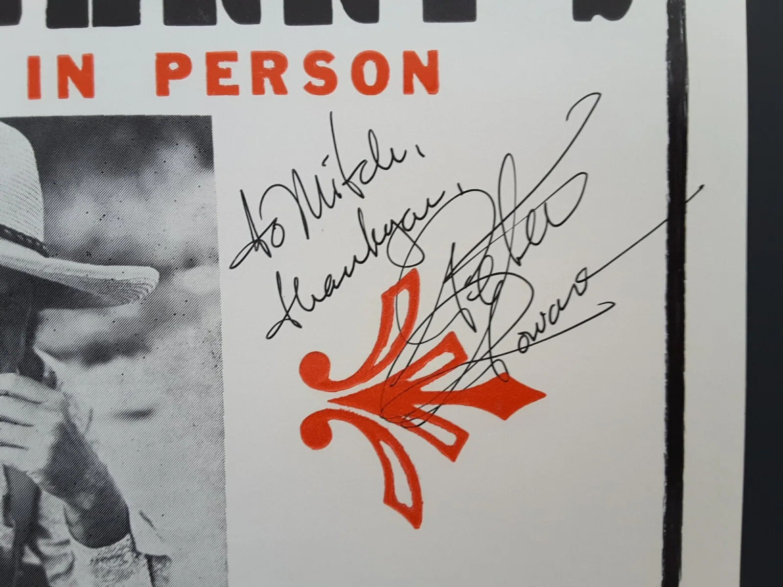 Peter Rowan SIGNED! Hatch Show Print 1995 PROUD LARRY'S OXFORD MS Concert Poster, image 5