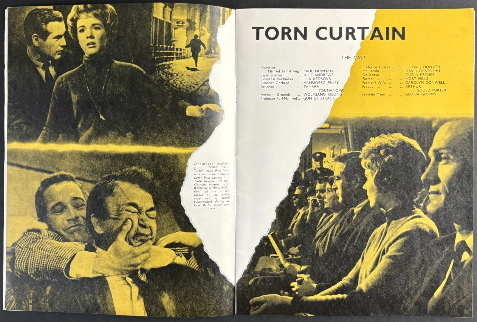 Torn Curtain ORIGINAL Film Brochure Alfred Hitchcock Julie Andrews Paul Newman, изображение 4