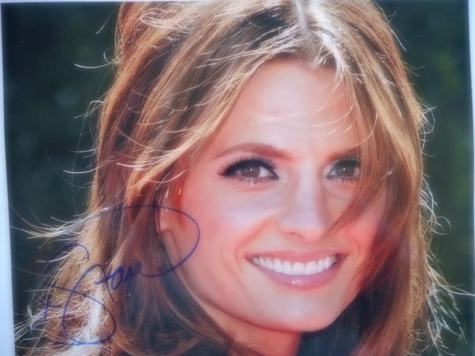 Stana Katic — Stana Katic Autographed CASTLE Closeup Smiling 8x10 Photo Coa & #d Hologram