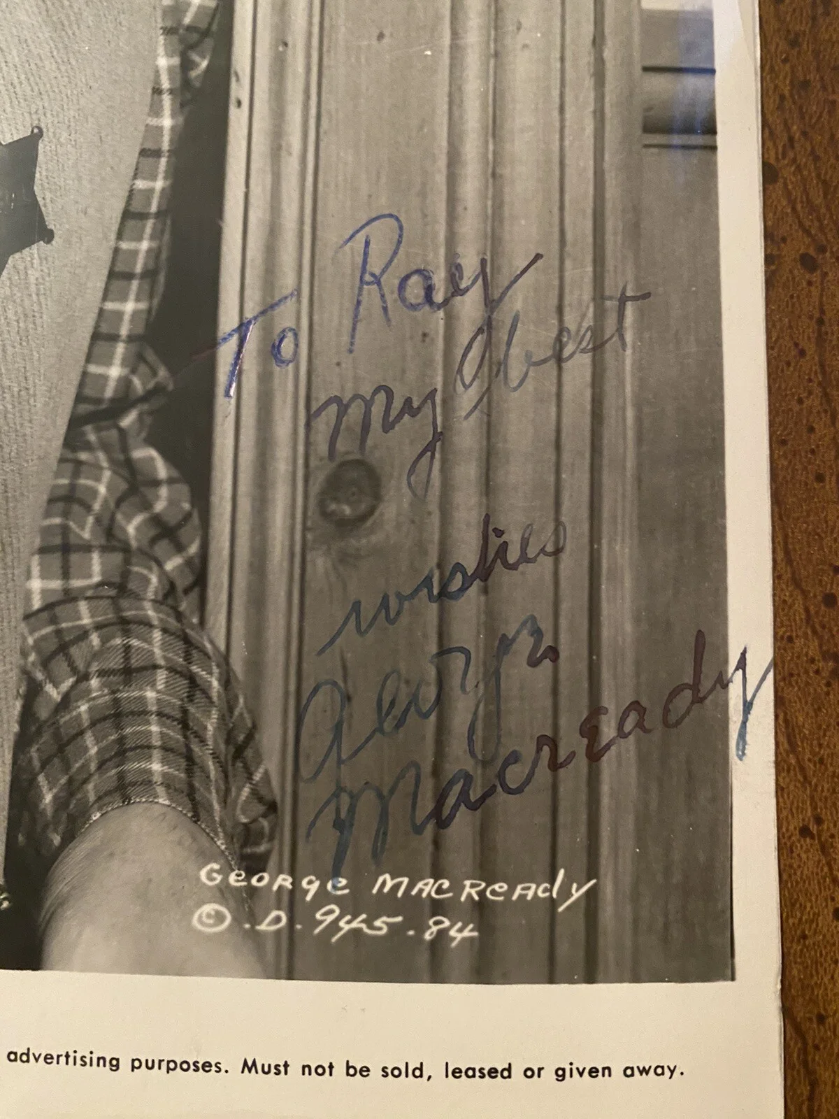 George Macready — George Macready Signed Autographed Photo With COA Twilight Zone Peyton Place Etc, image 2