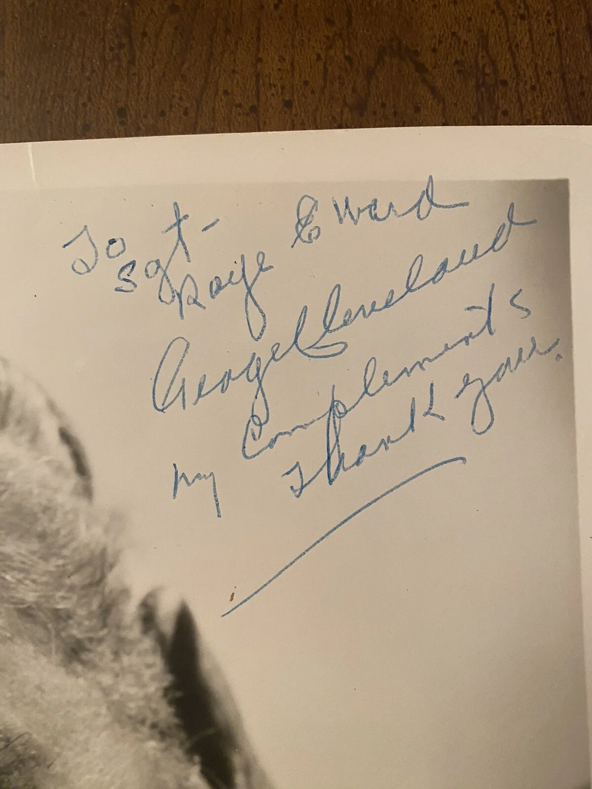 George Cleveland — George Cleveland Signed Autographed Photo w COA Lassie Angel On My Shoulder RARE, изображение 2
