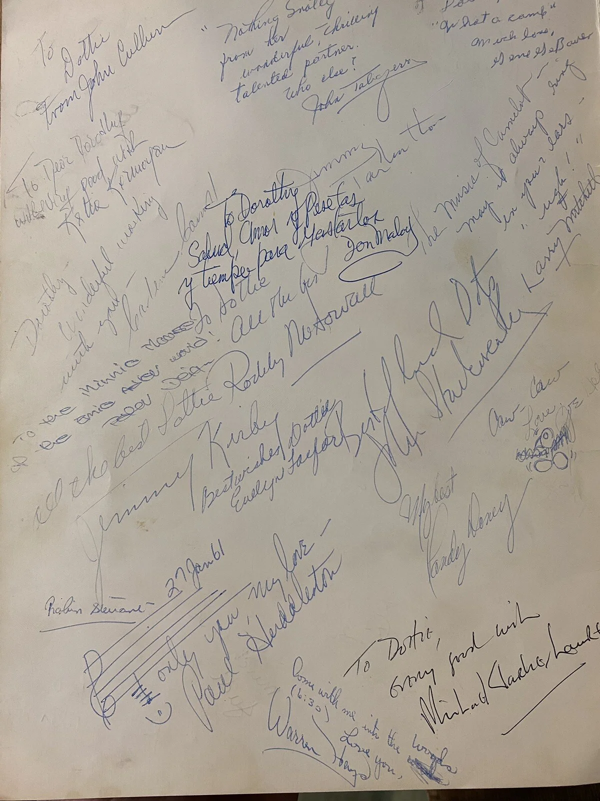 Julie Andrews, Richard Burton, Cast — Very Rare Entire Cast Signed Vintage Camelot Julie Andrews Richard Burton Etc, изображение 4