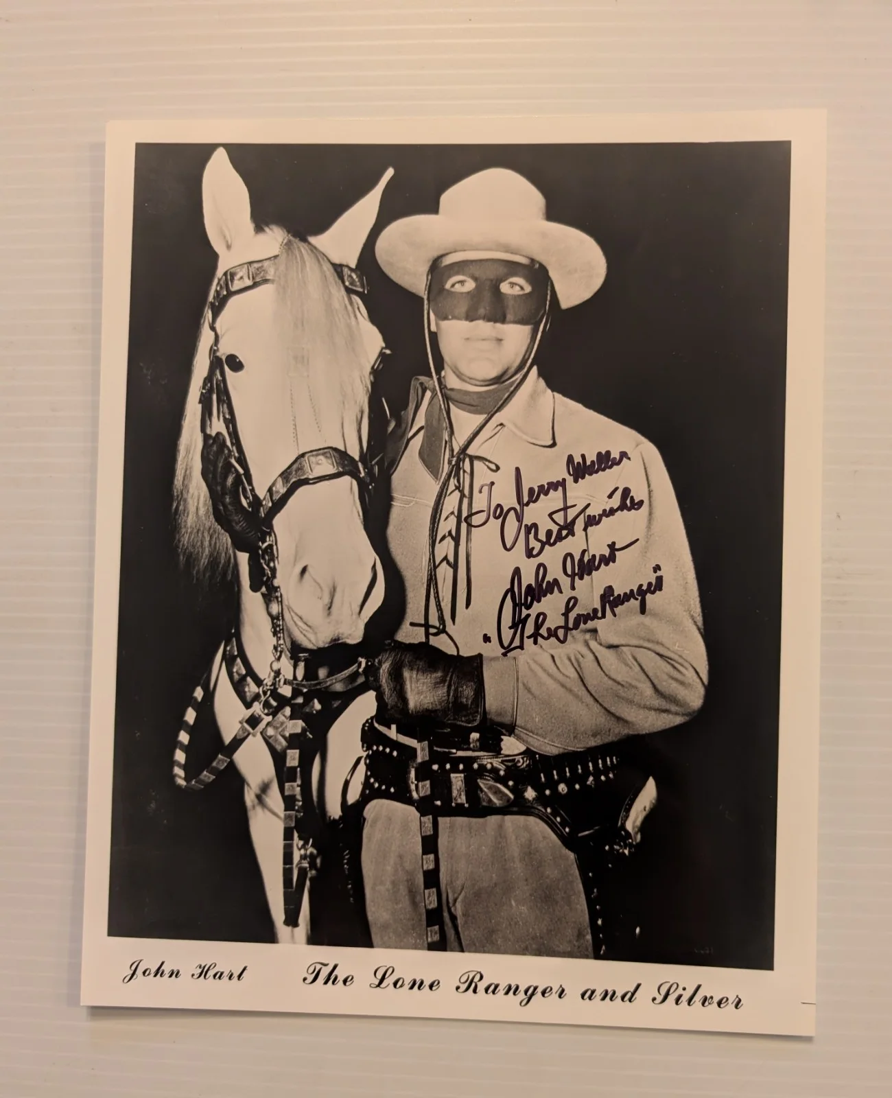John Hart — John Hart The Lone Ranger And Silver Signed Autograph 8x10 Photo #2