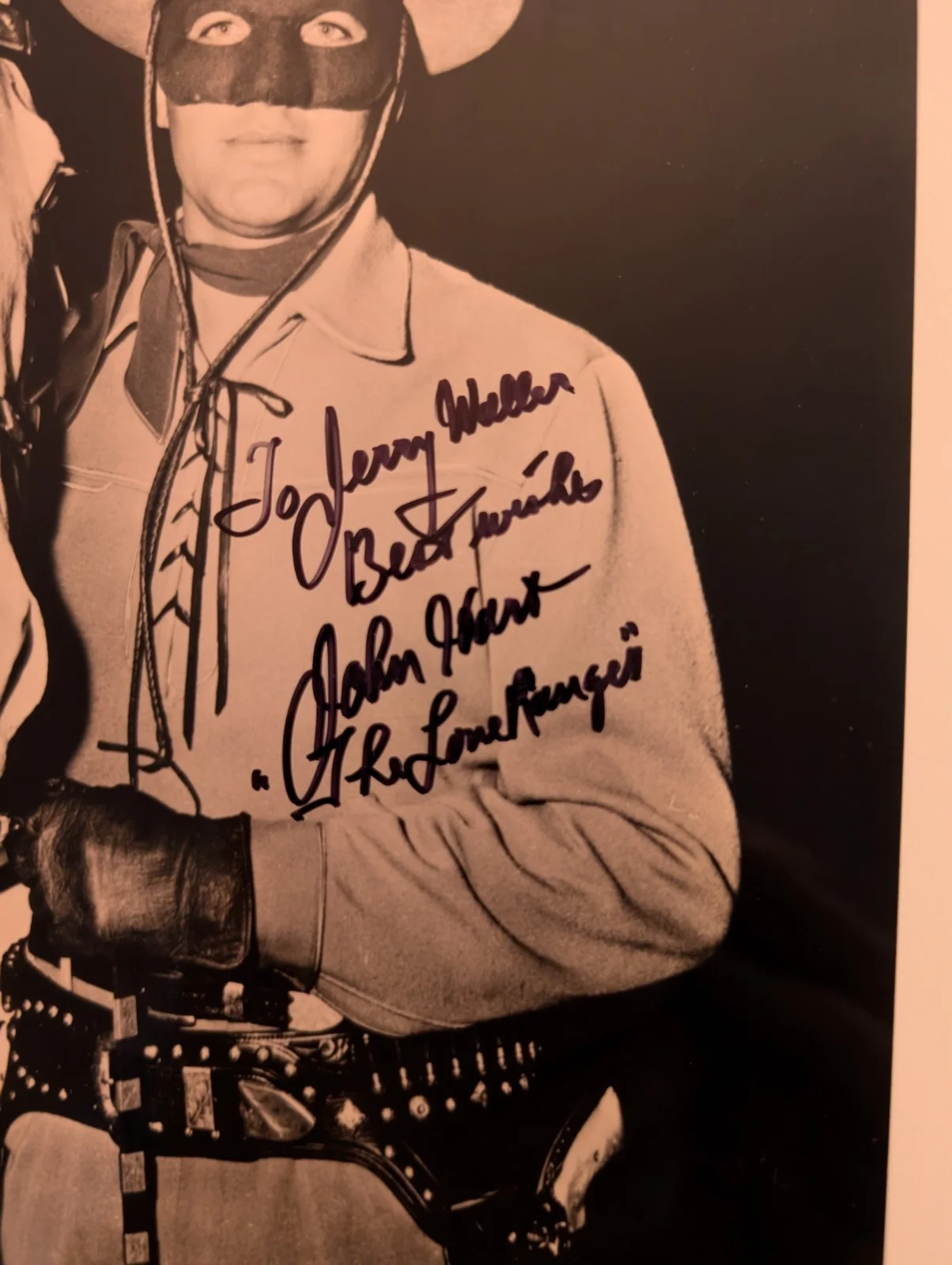 John Hart — John Hart The Lone Ranger And Silver Signed Autograph 8x10 Photo #2, изображение 2