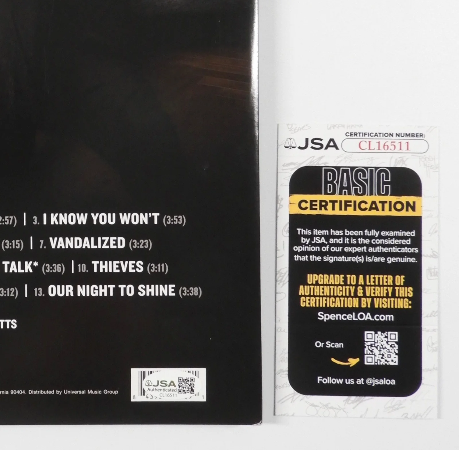 Rascal Flatts Signed Autograph Album JSA Record Vinyl Back To Us, image 3