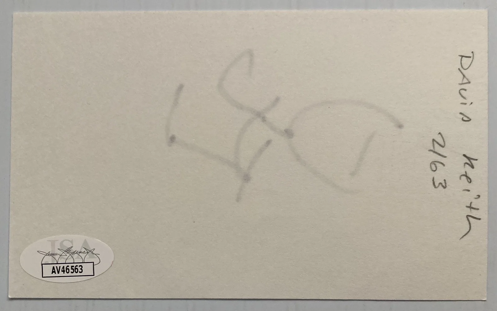 David Keith — Major League 2 David Keith Signed Autograph 3x5 Index Card - JSA Cert - FREE S&H, изображение 3