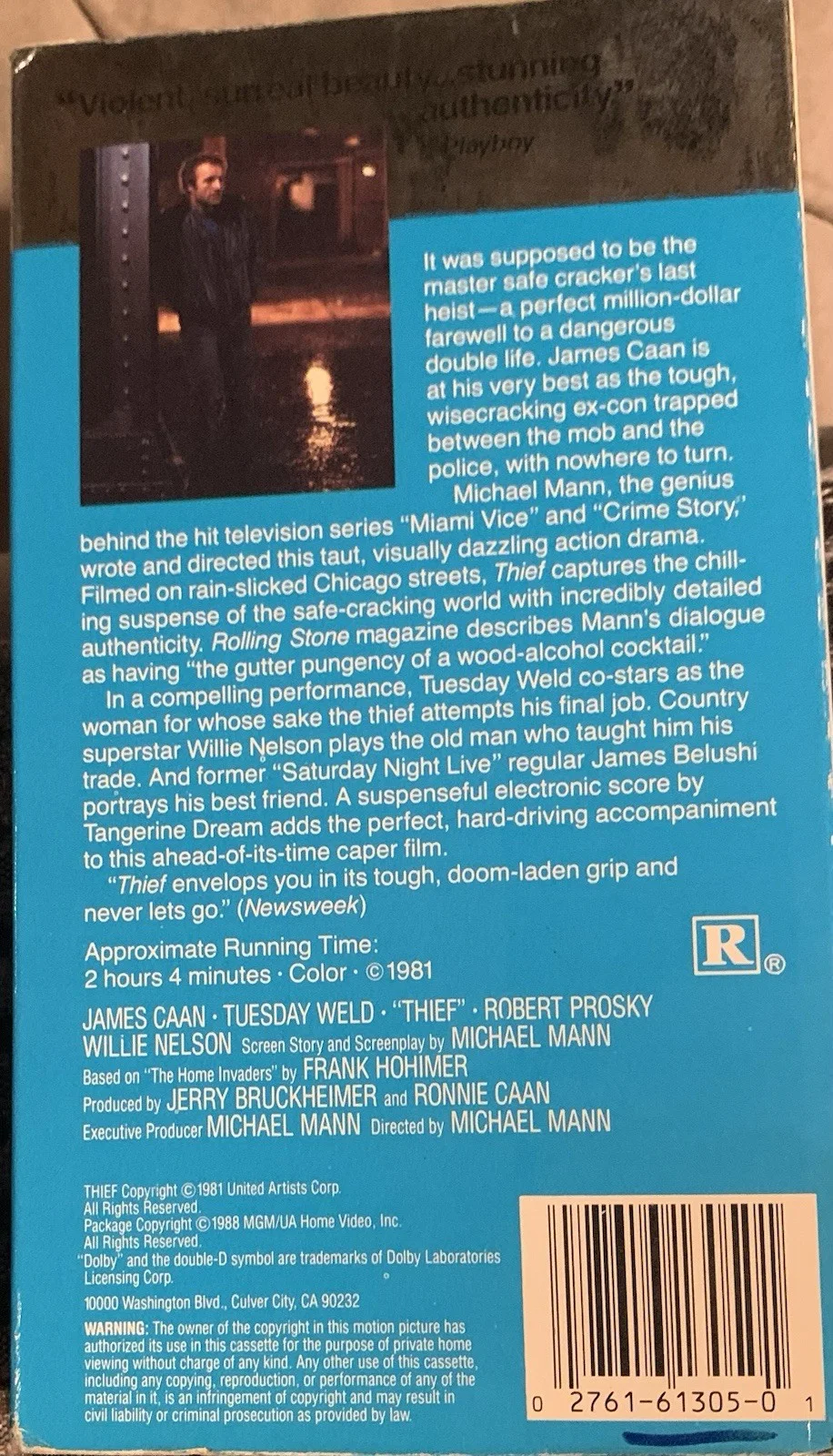 James Caan Signed Thief VHS Tape, image 2