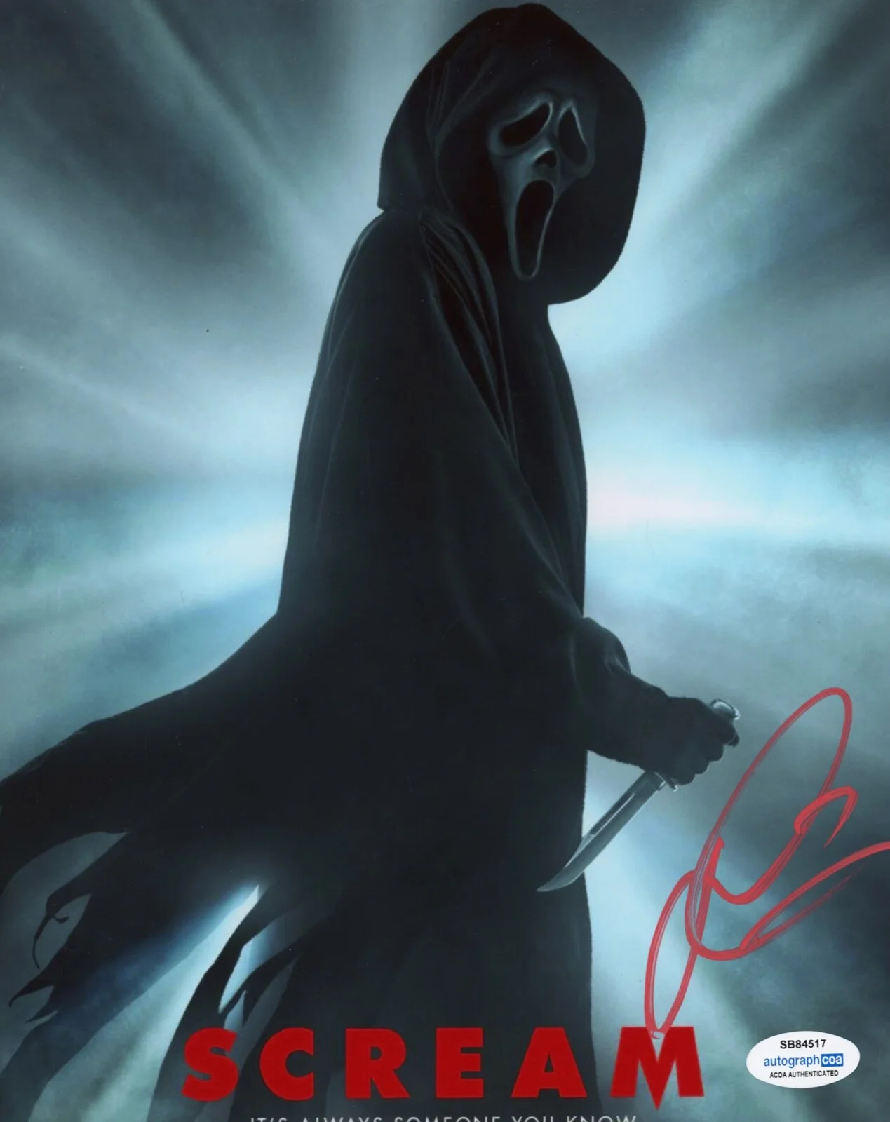 JACK QUAID — Jack Quaid signed "SCREAM" 8x10 Photo b PROOF Richie THE BOYS Ghostface ACOA COA, изображение 3