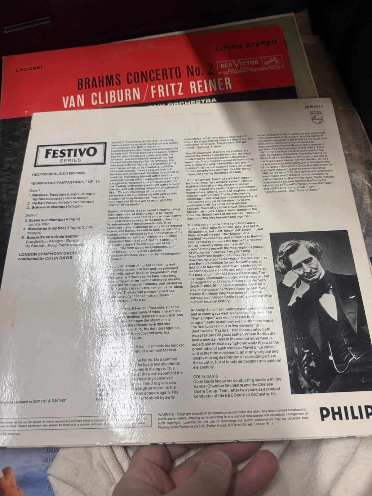 Colin Davis London Vinyl LP Cleaned Playtested Import 6570 031 Berlioz Symphonie, изображение 2