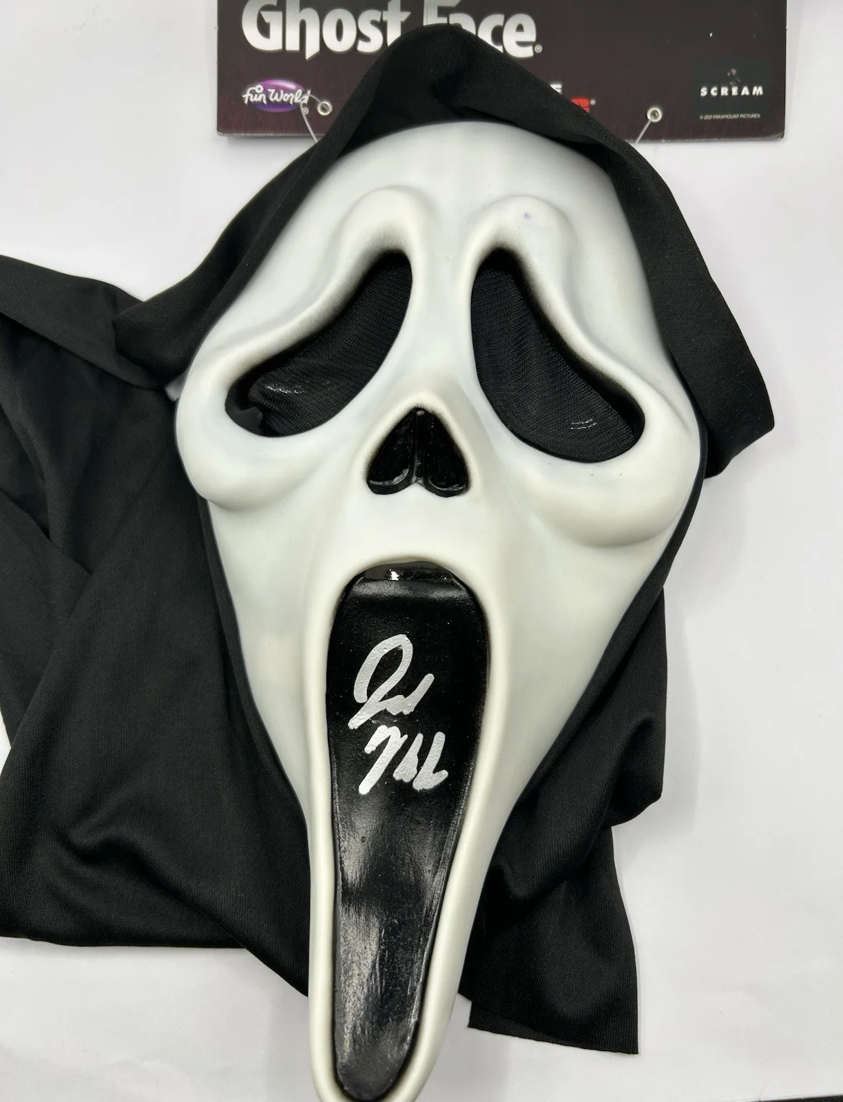 JOEL MCHALE AUTOGRAPHED SIGNED GHOST FACE SCREAM MASK MARK EVANS - BECKETT COA, image 2