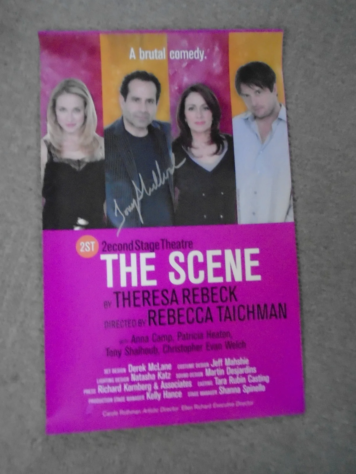 Tony Shalhoub — Theatre Poster The Scene Signed By Tony Shalhoub