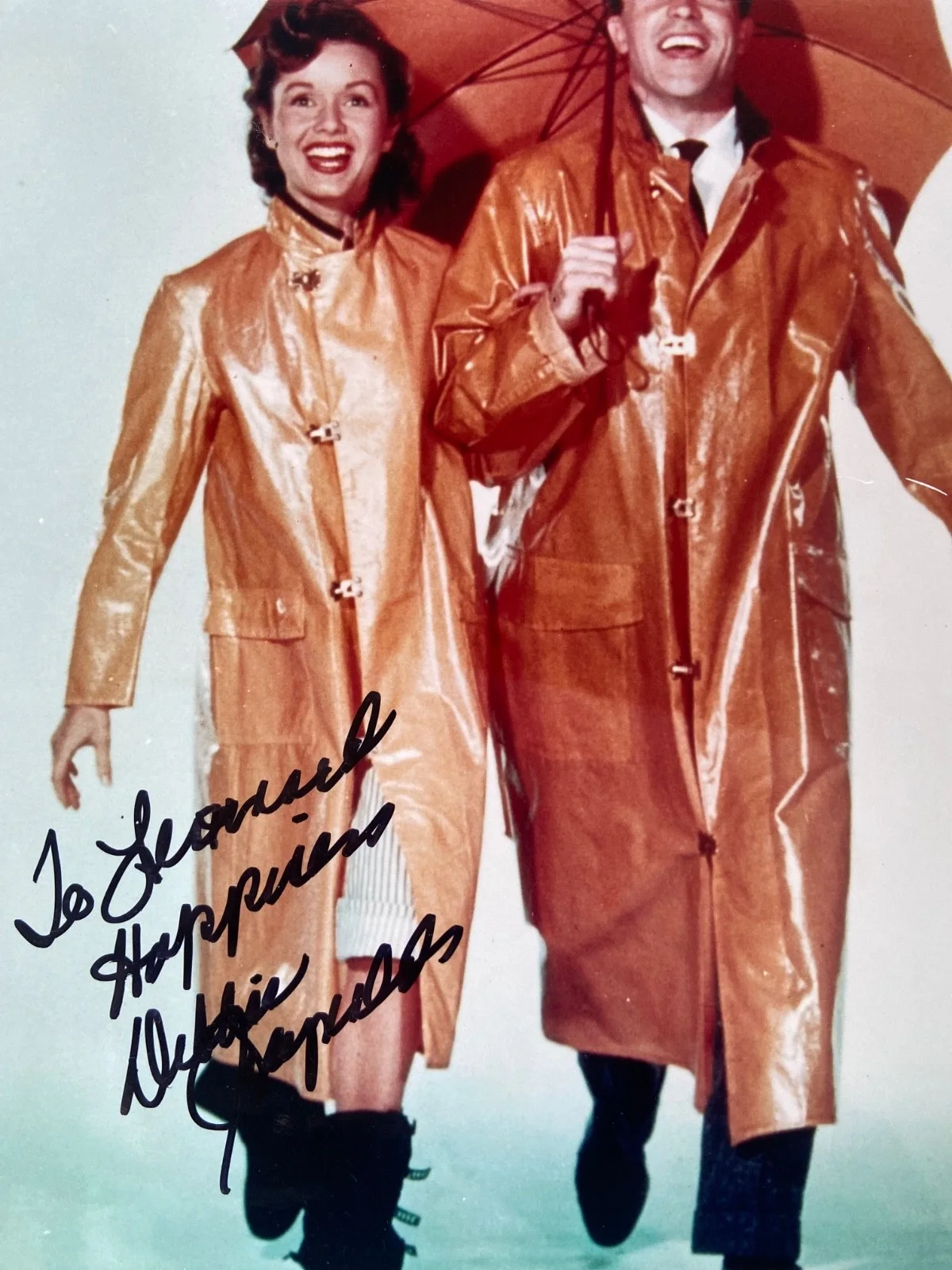Debbie Reynolds signed & inscribed 8"x10" Color Photo from "Singing In The Rain", изображение 2