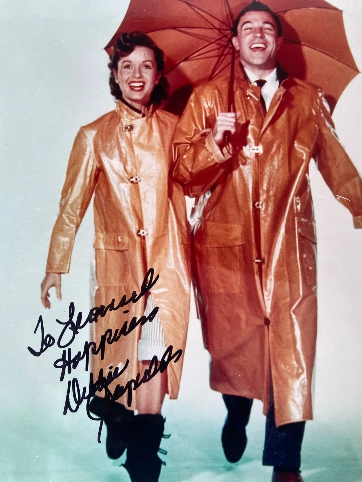 Debbie Reynolds signed & inscribed 8"x10" Color Photo from "Singing In The Rain", изображение 5