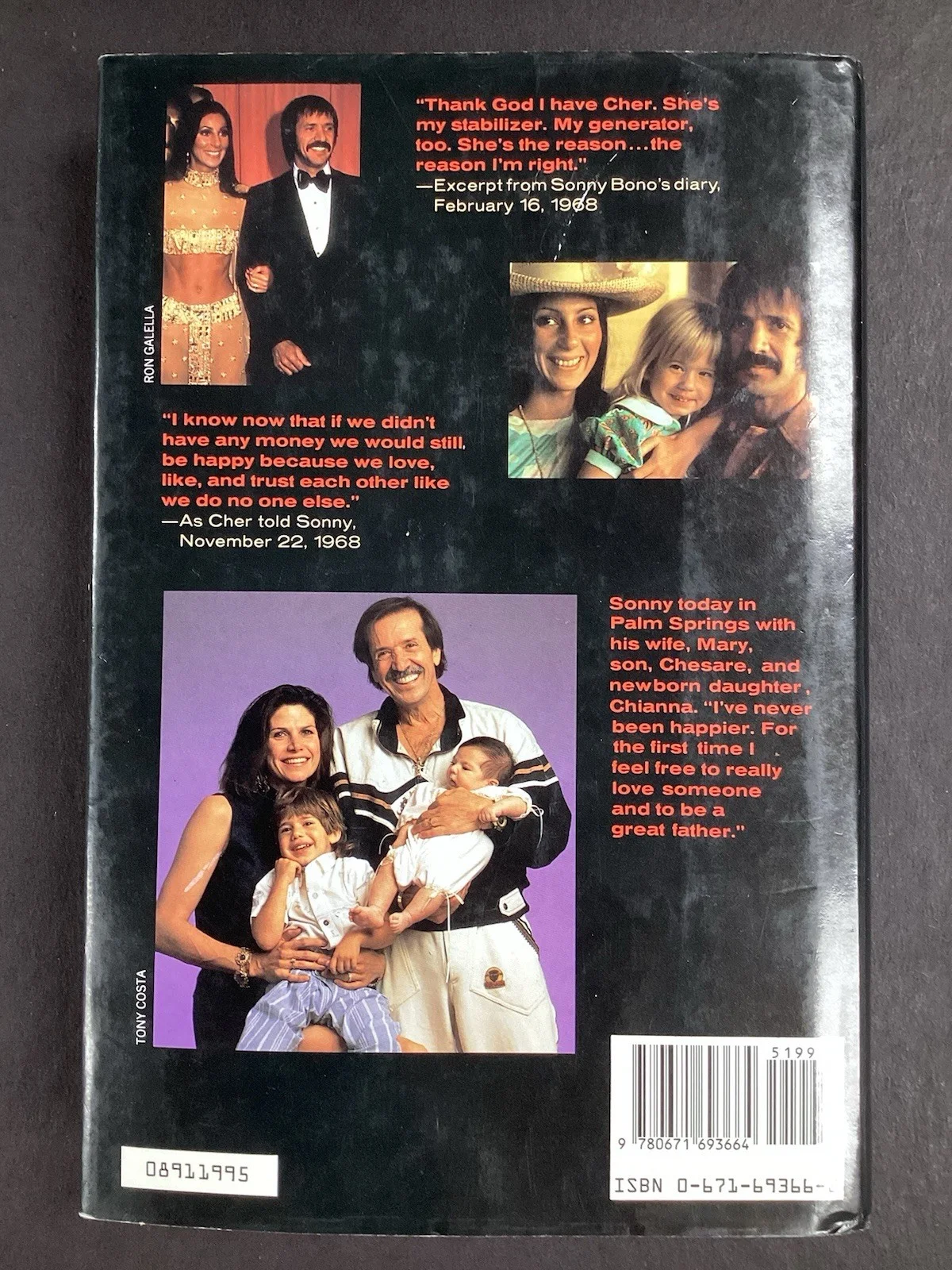 Sonny Bono — Sonny Bono Signed Book And The Beat Goes On Cher TV Show Music Autograph JSA, изображение 4