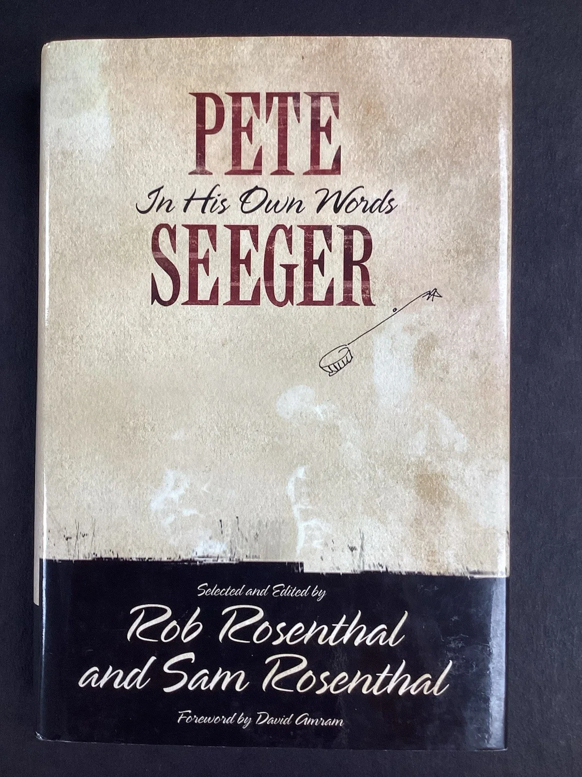 Pete Seeger Signed Book In His Own Words Folk Autograph Banjo Sketch JSA, image 3