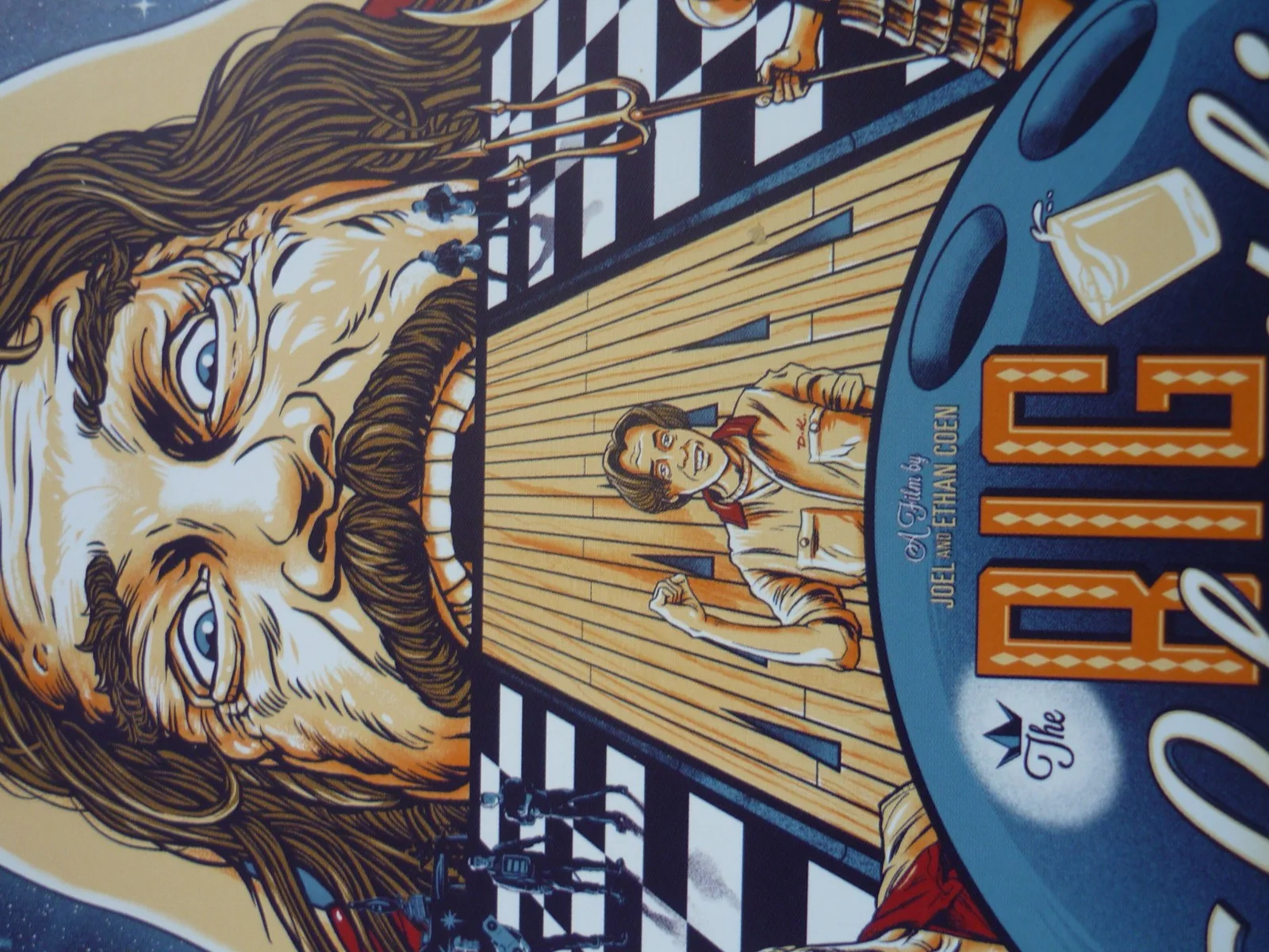 A4 ready To Be framed the big lebowski the dude bowling mouth, image 2