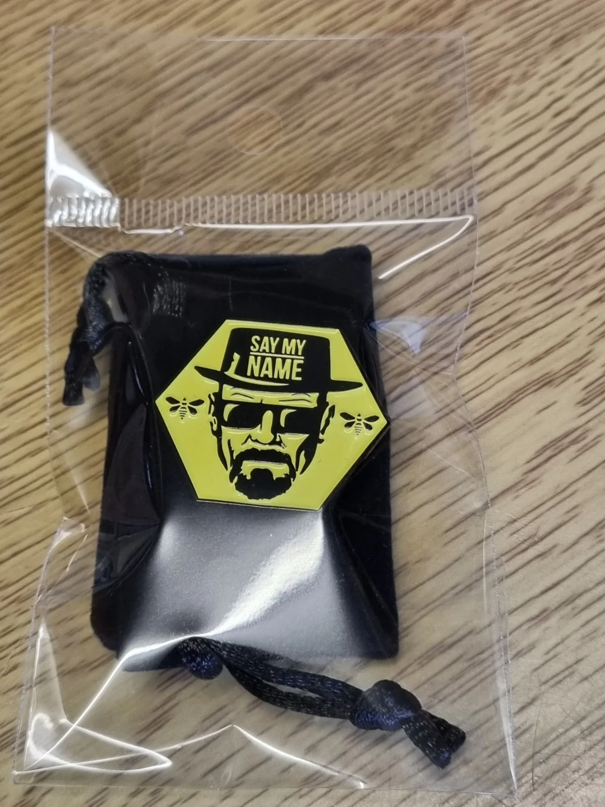 Breaking Bad Walter White Say My Name Yellow Methylamine Moth Enamel Pin Badge, image 4