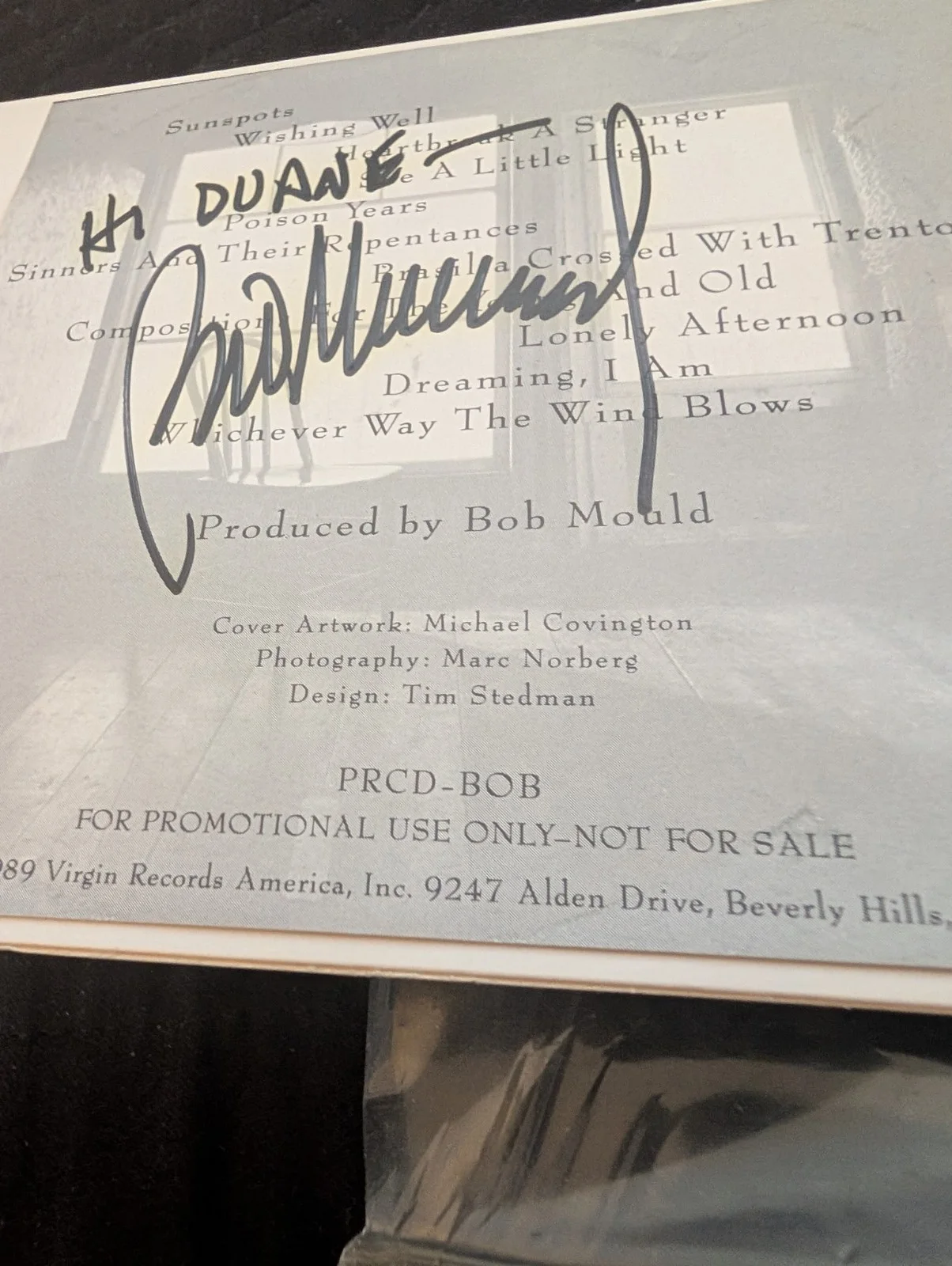 Bob Mould Signed Promo Only Copy Of Workbook, image 3