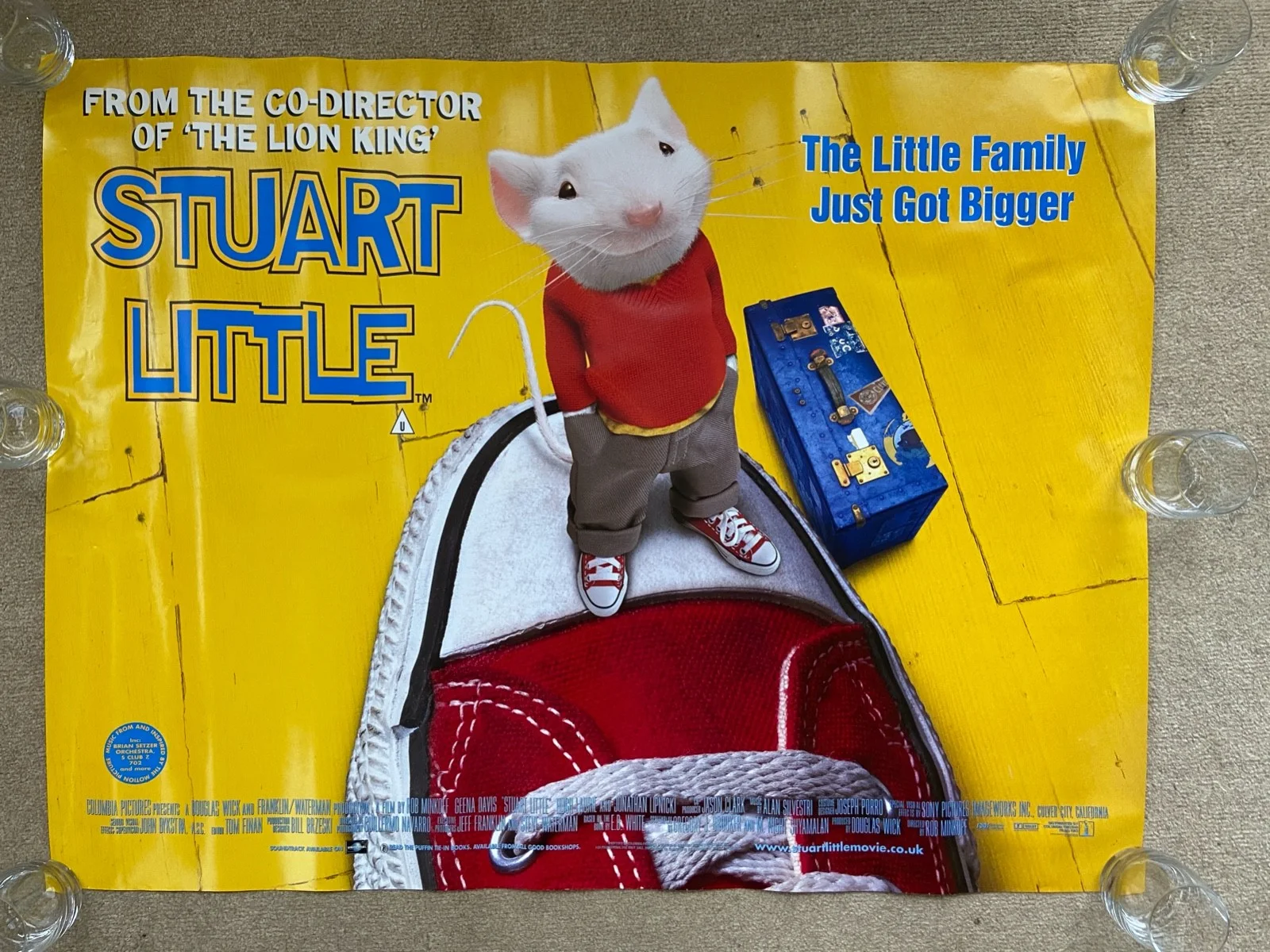 STUART LITTLE. Original UKQuad Cinema Poster NEW Rolled 30x40, изображение 3