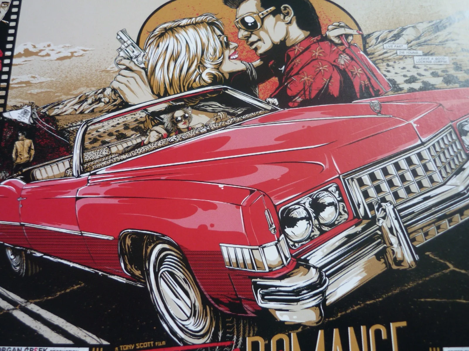 A4 ready To Be framed true romance japan cadillac film strip, image 2