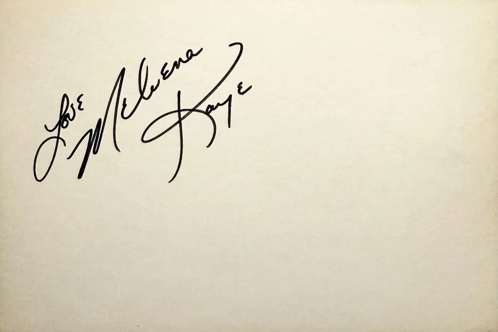 MELVENA KAYE Signed Autographed 4x6 INDEX CARD Tennessee Cowgirl COUNTRY SINGER, изображение 3