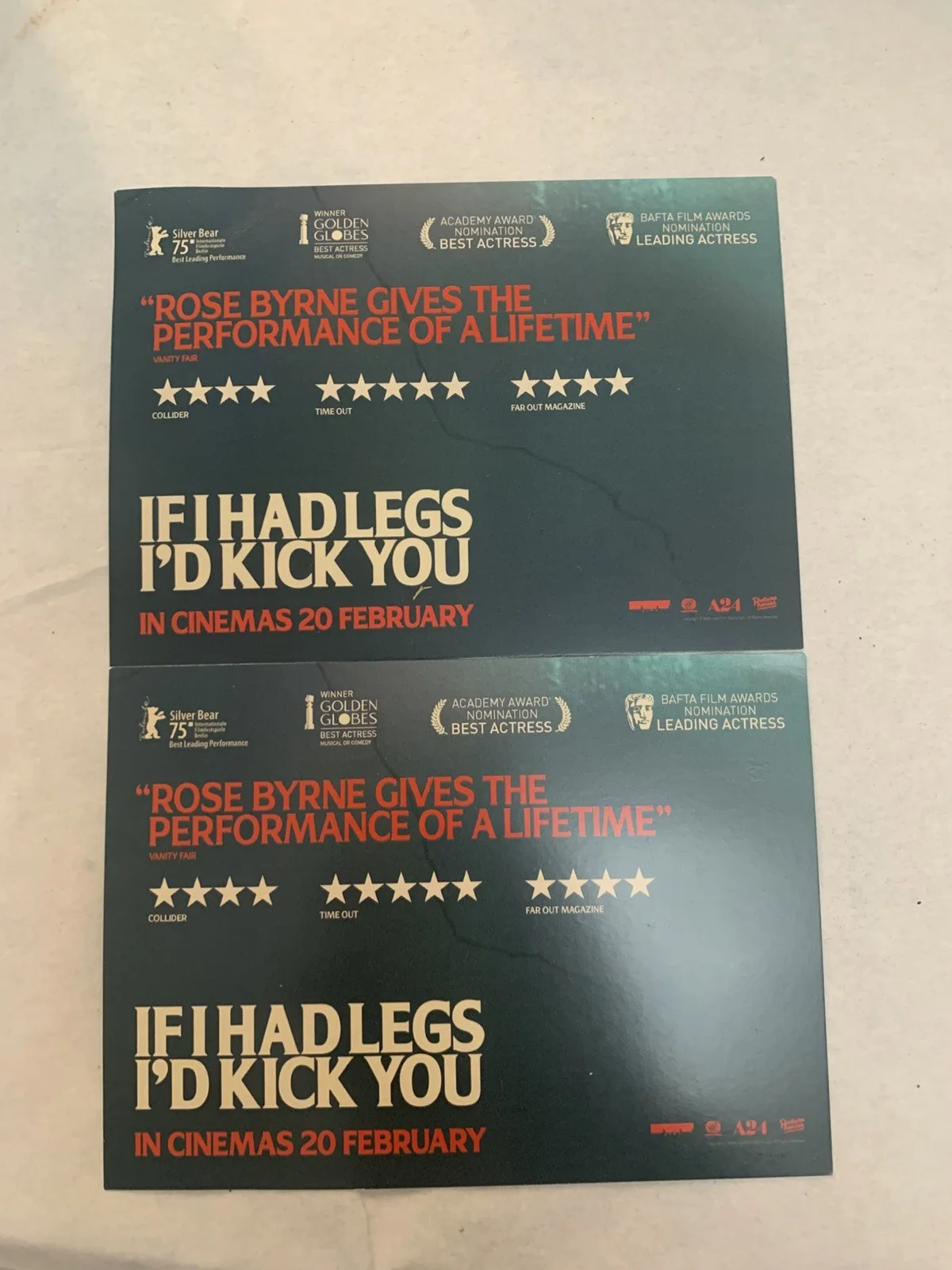 If I Had Legs I'd Kick You Movie Film Postcards x 2 - Rose Byrne, изображение 2