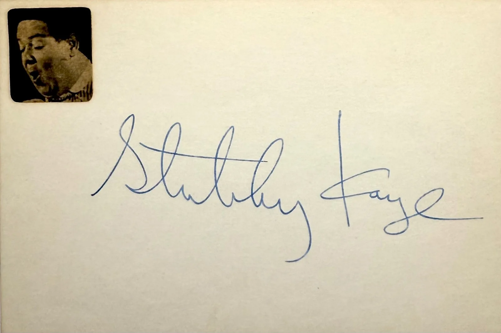 Stubby Kaye — STUBBY KAYE Signed Autographed 4"x 6" INDEX CARD TAXI Guys and Dolls SHENANIGANS, image 3