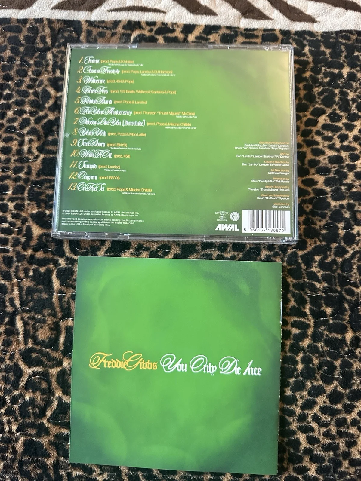 SIGNED FREDDIE GIBBS - You Only Die 1nce - Autographed CD, image 2