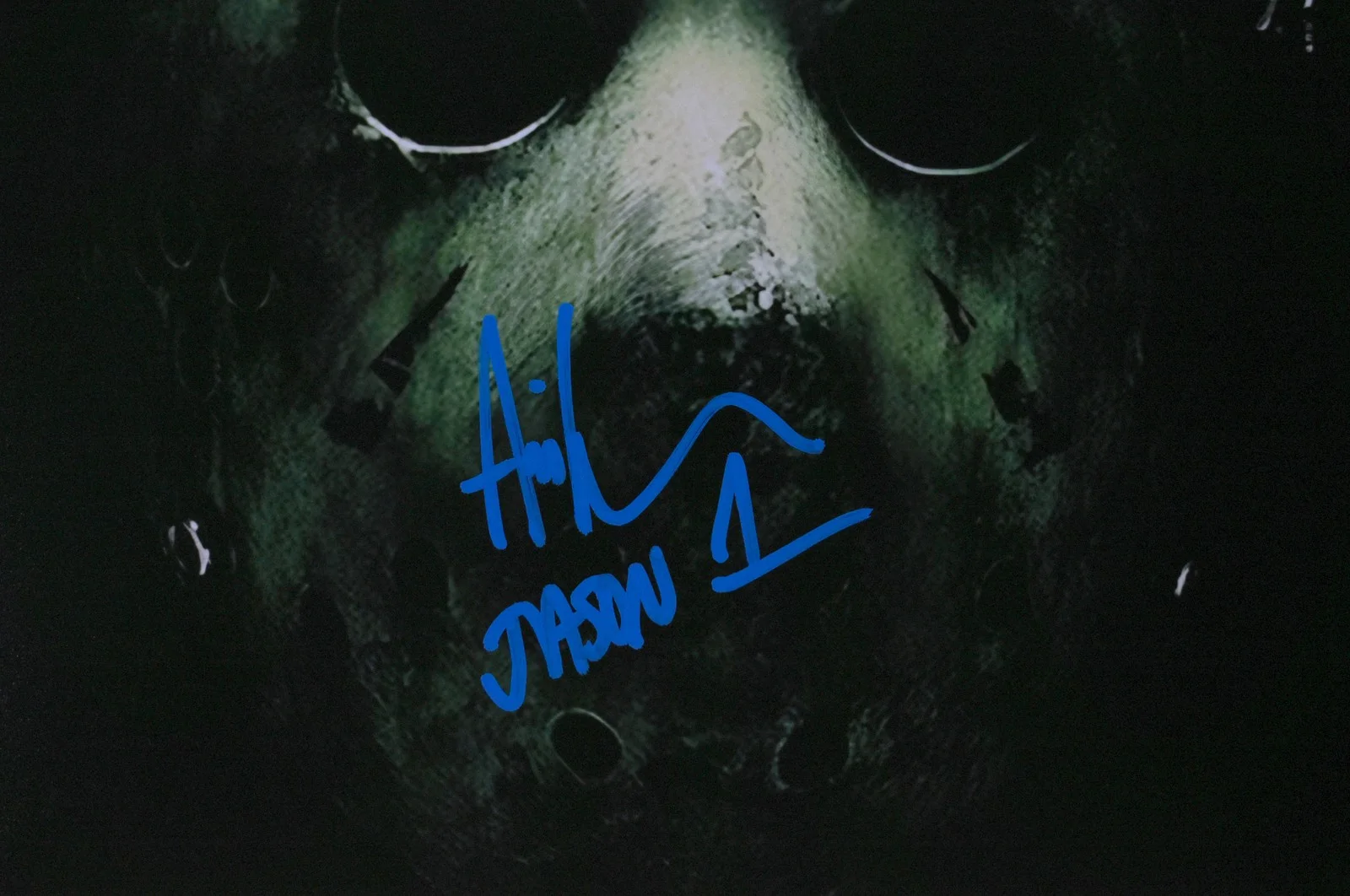 Ari Lehman — Ari Lehman Autographed 16x20 Mask Photo Jason 1 - Beckett W Hologram *Blue, изображение 2