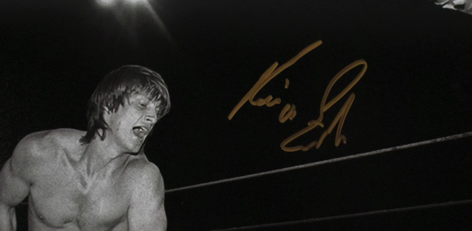 Kevin Von Erich — Kevin Von Erich Autographed 16x20 B/W The Iron Claw Photo- Beckett W Holo *Gold, изображение 2