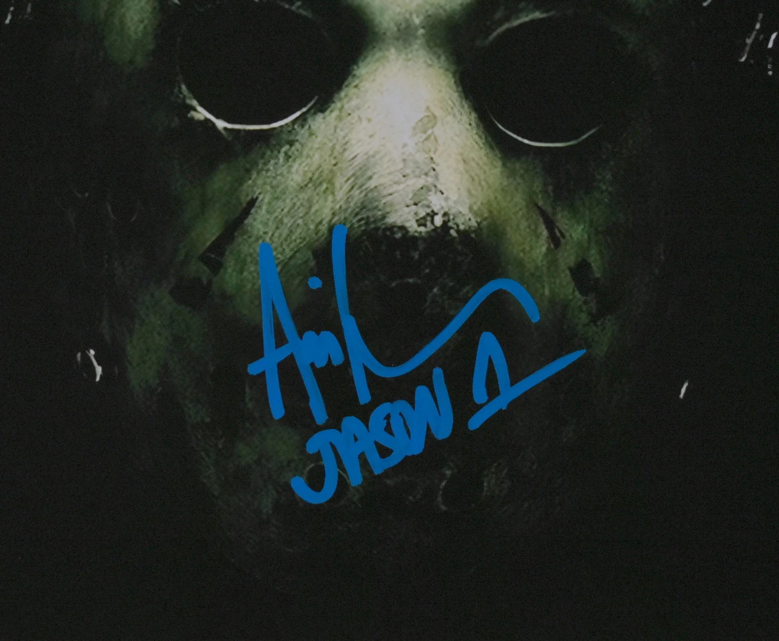 Ari Lehman — Ari Lehman Autographed 11x14 Mask Photo - Beckett W Hologram *Blue, изображение 2