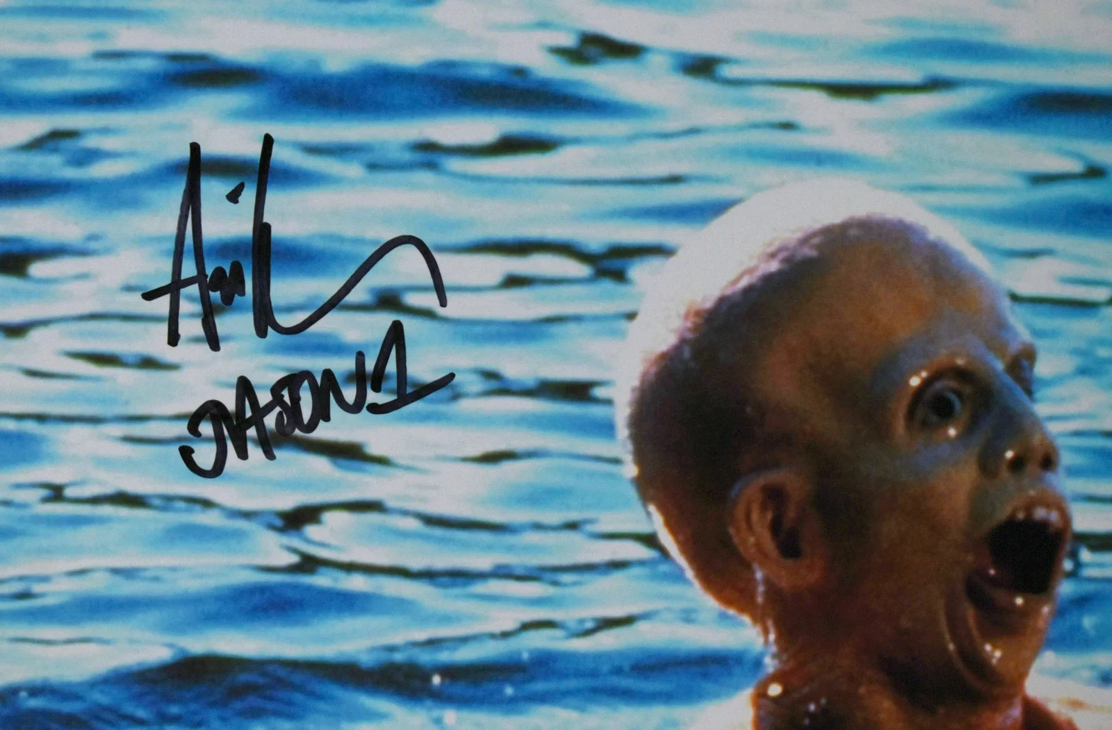 Ari Lehman — Ari Lehman Autographed 16x20 Drown Photo Jason 1 - Beckett W Hologram *Black, изображение 2