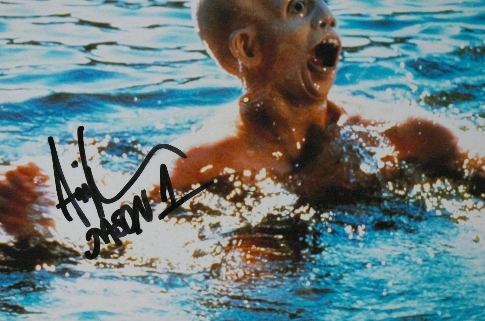 Ari Lehman — Ari Lehman Autographed 11x14 Drown Photo - Beckett W Hologram *Back, изображение 2